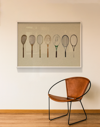 Quadro Raquetes Tamanho A0 Pronta Entrega moldura filete Premium