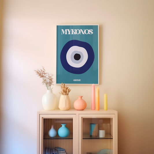 Quadro Mykonos tamanho A2 - Pronta Entrega