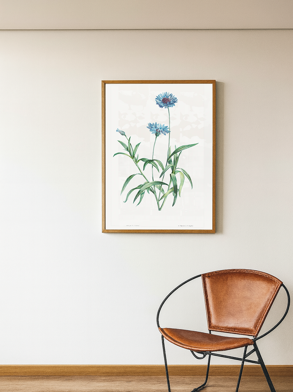 Quadro Blue Flower Tamanho A1 Pronta Entrega