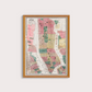 Quadro Mapa Vintage NYC Tamanho 68,2x49cm