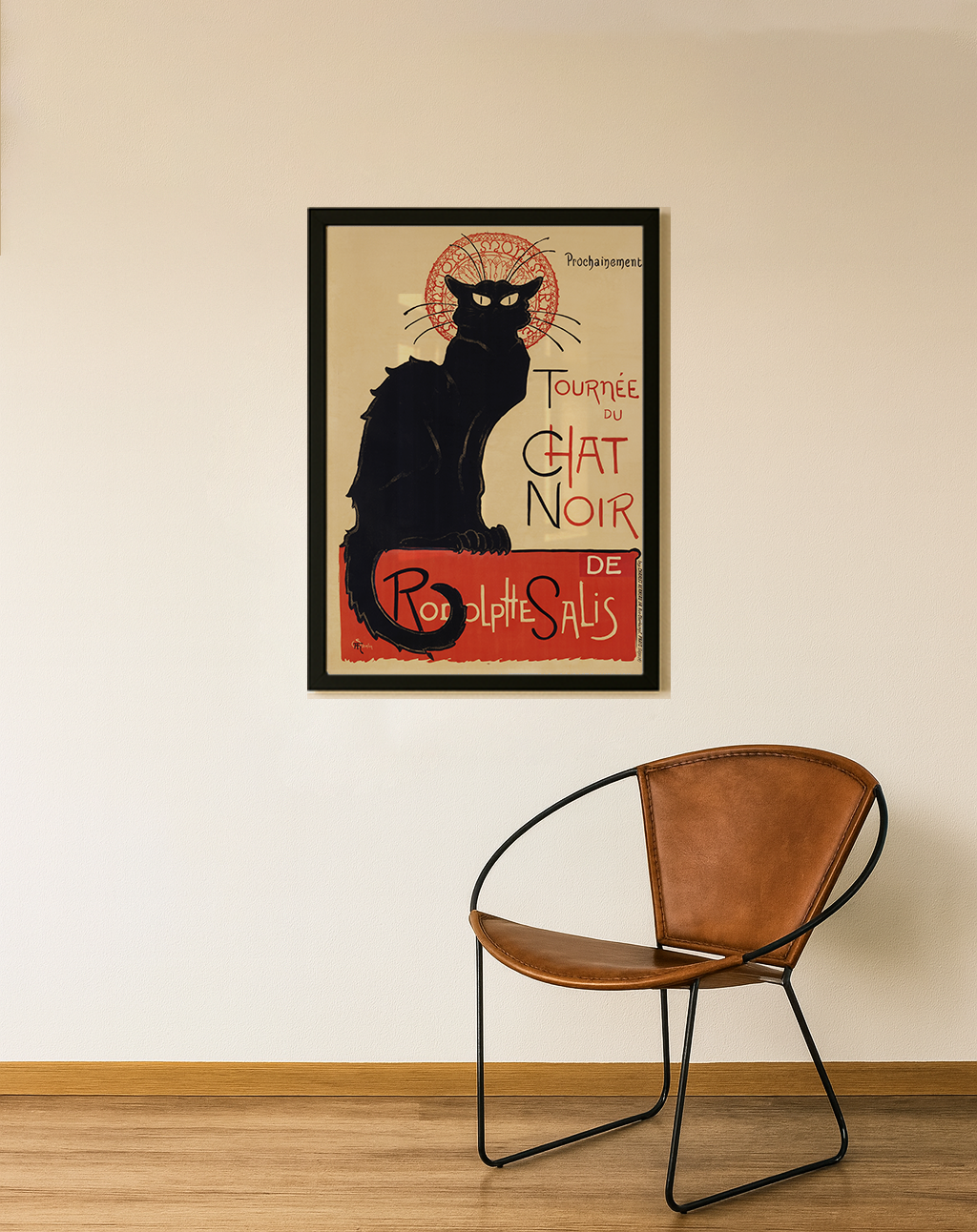 Quadro Chat Noir Vintage tamanho A1 - Pronta Entrega