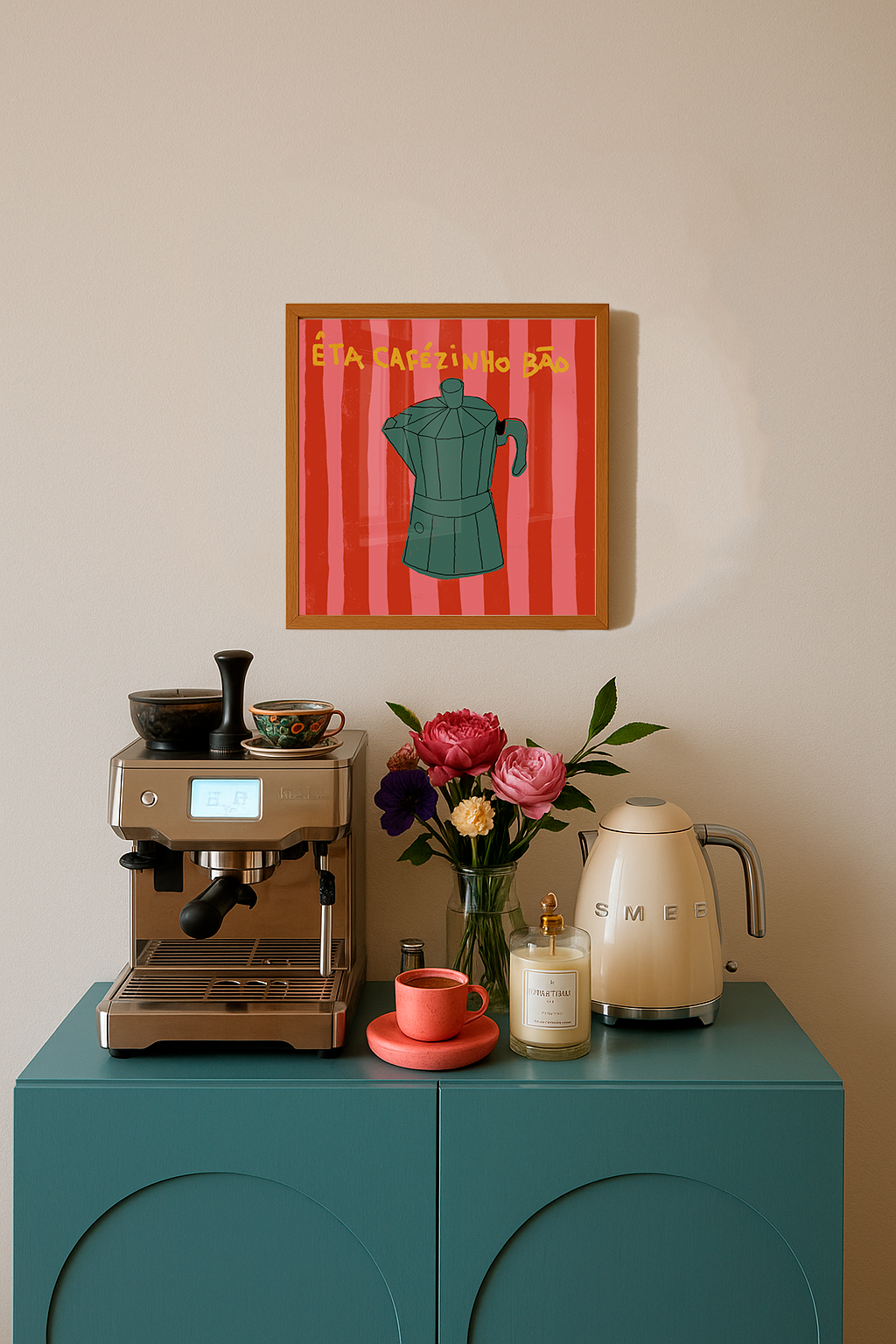 Quadro Cafezinho 30x30cm pronta entrega