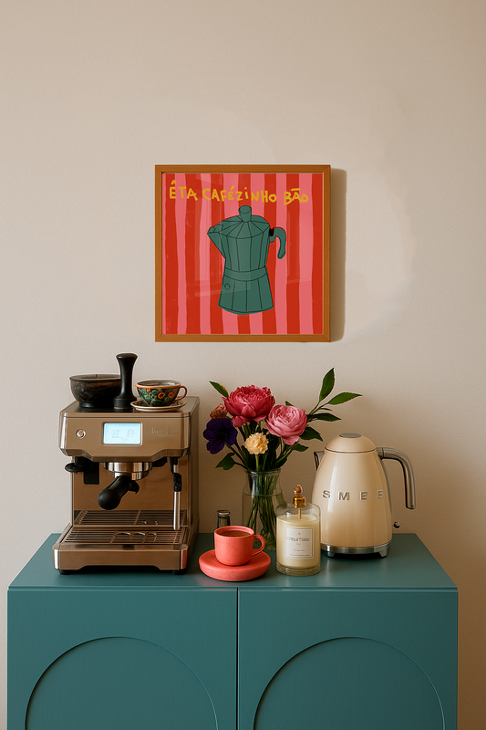 Quadro Cafezinho 30x30cm pronta entrega