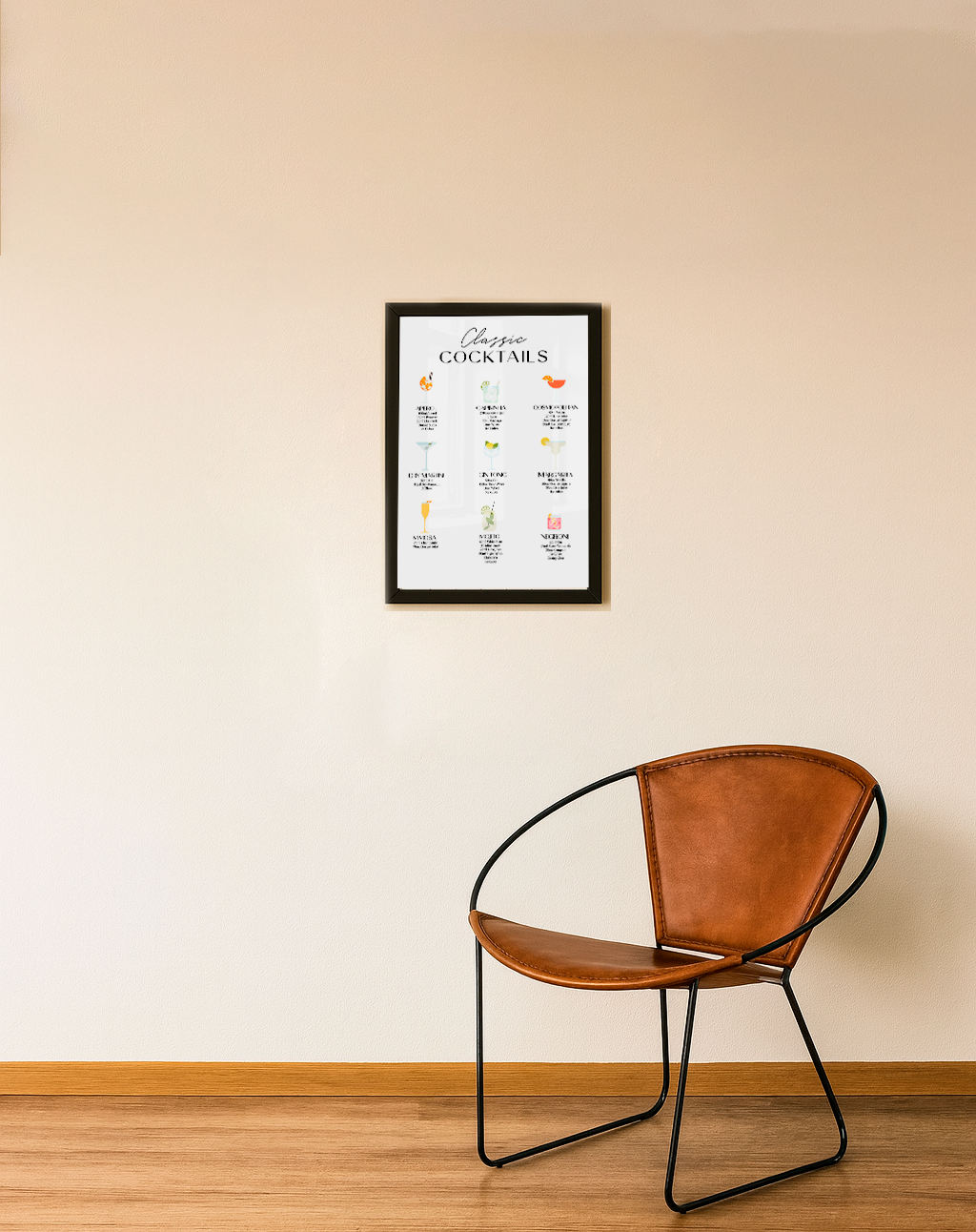 Quadro Classic Cocktails A3 - Pronta Entrega