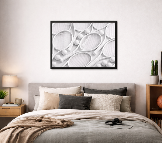 Quadro Raquetes de Tênis Minimalista