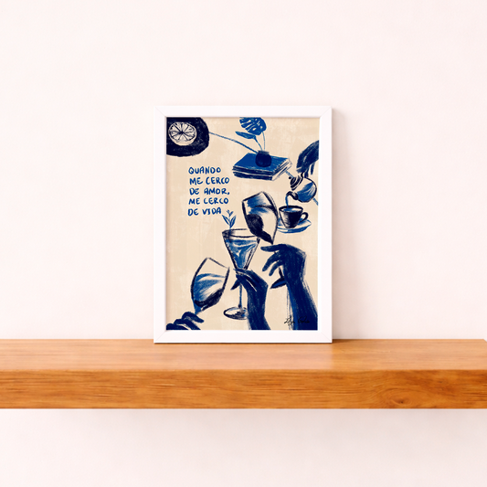 Quadro Me cerco de amor por Elizeu Galvão A5 pronta entrega