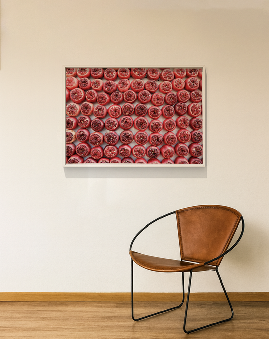 Quadro Romãs de Tel Aviv em Shuk HaCarmel por Larissa Heitmann tamanho A1