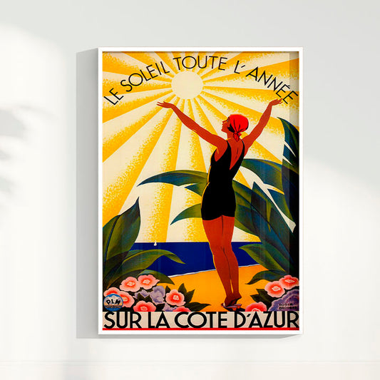 Quadro Poster Côte d'Azur Roger Broders Vintage | LARTESTUDI