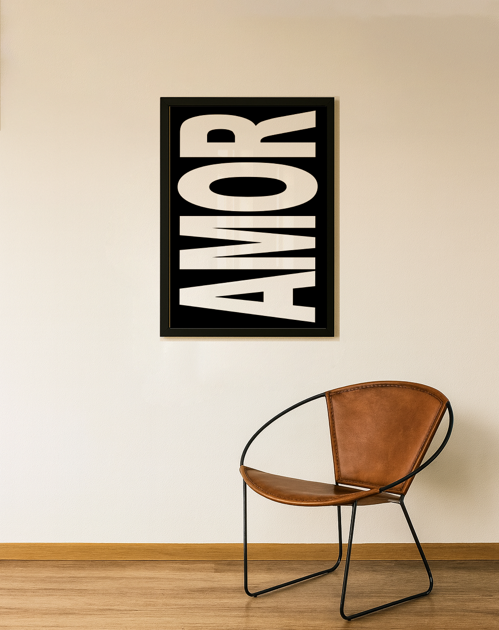 Quadro AMOR B&W  Tamanho A1 - Pronta Entrega