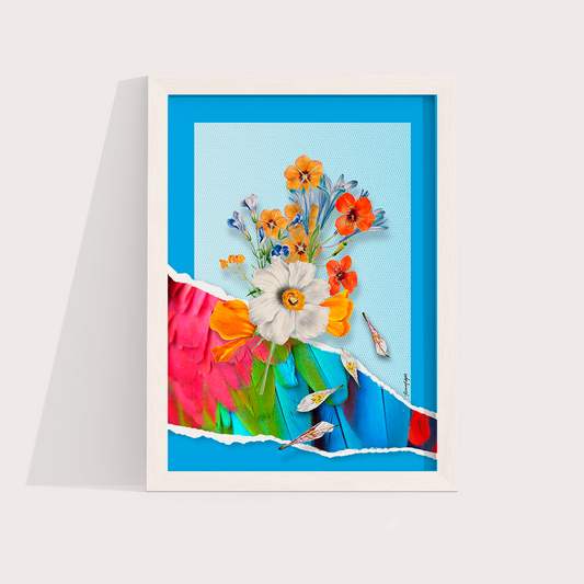 Flores animal print Arara por Adoro Cores