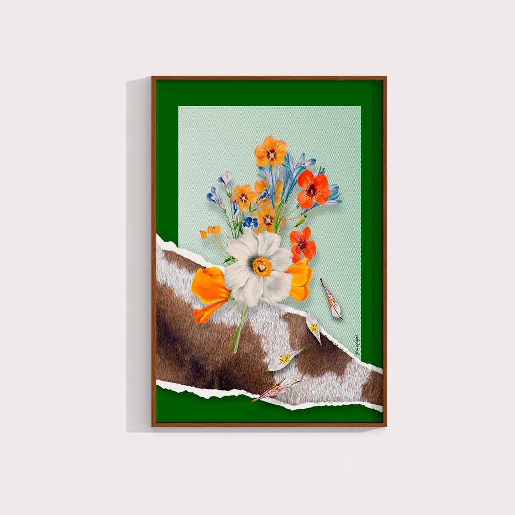 Flores animal print Girafa por Adoro Cores