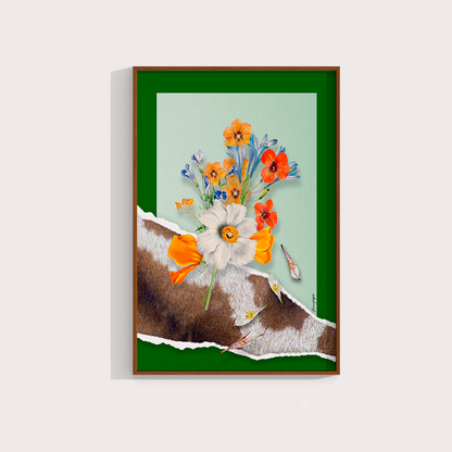 Flores animal print Girafa por Adoro Cores