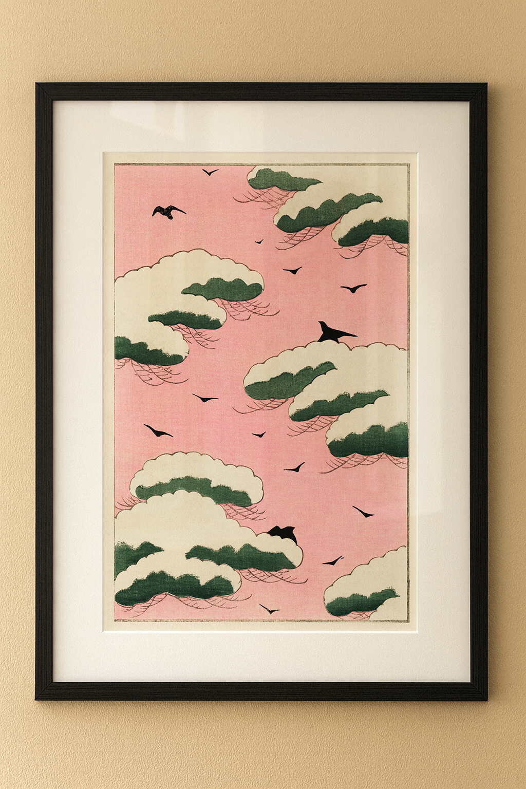 Composição de Quadros Vintage Japanese Art