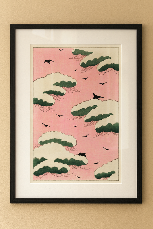 Composição de Quadros Vintage Japanese Art