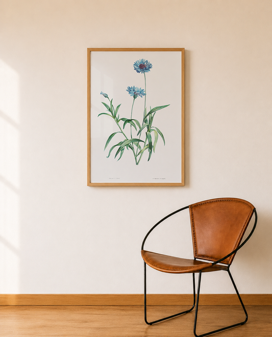 Quadro Blue Flower Tamanho A1 Pronta Entrega