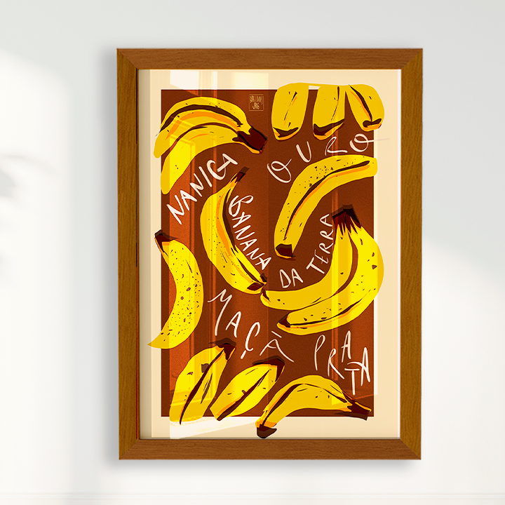 Quadro Banana por Jpeg Brasilidades