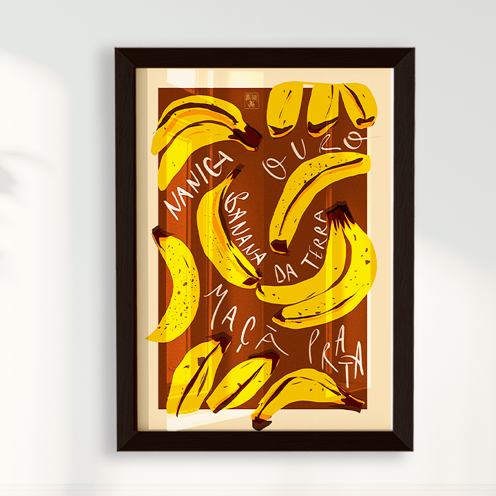 Quadro Banana por Jpeg Brasilidades