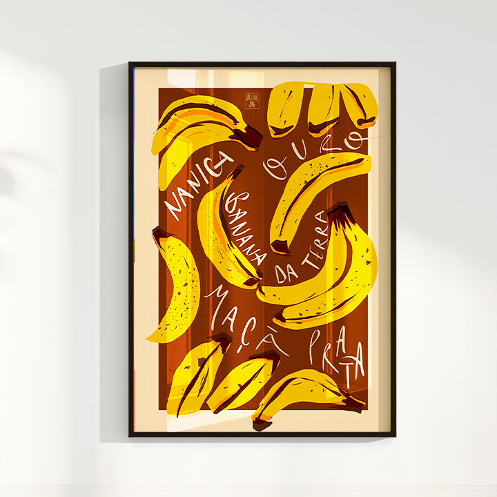 Quadro Banana por Jpeg Brasilidades
