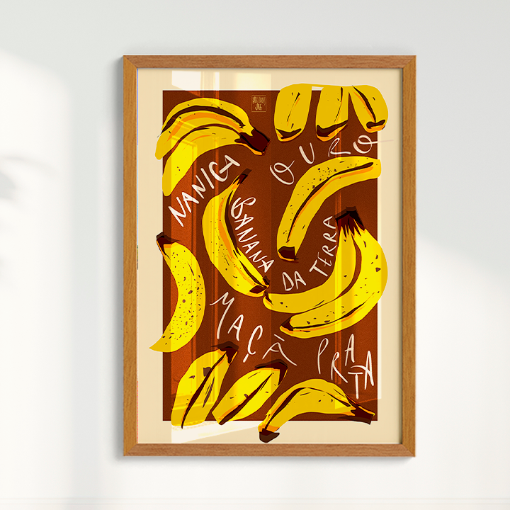 Quadro Banana por Jpeg Brasilidades