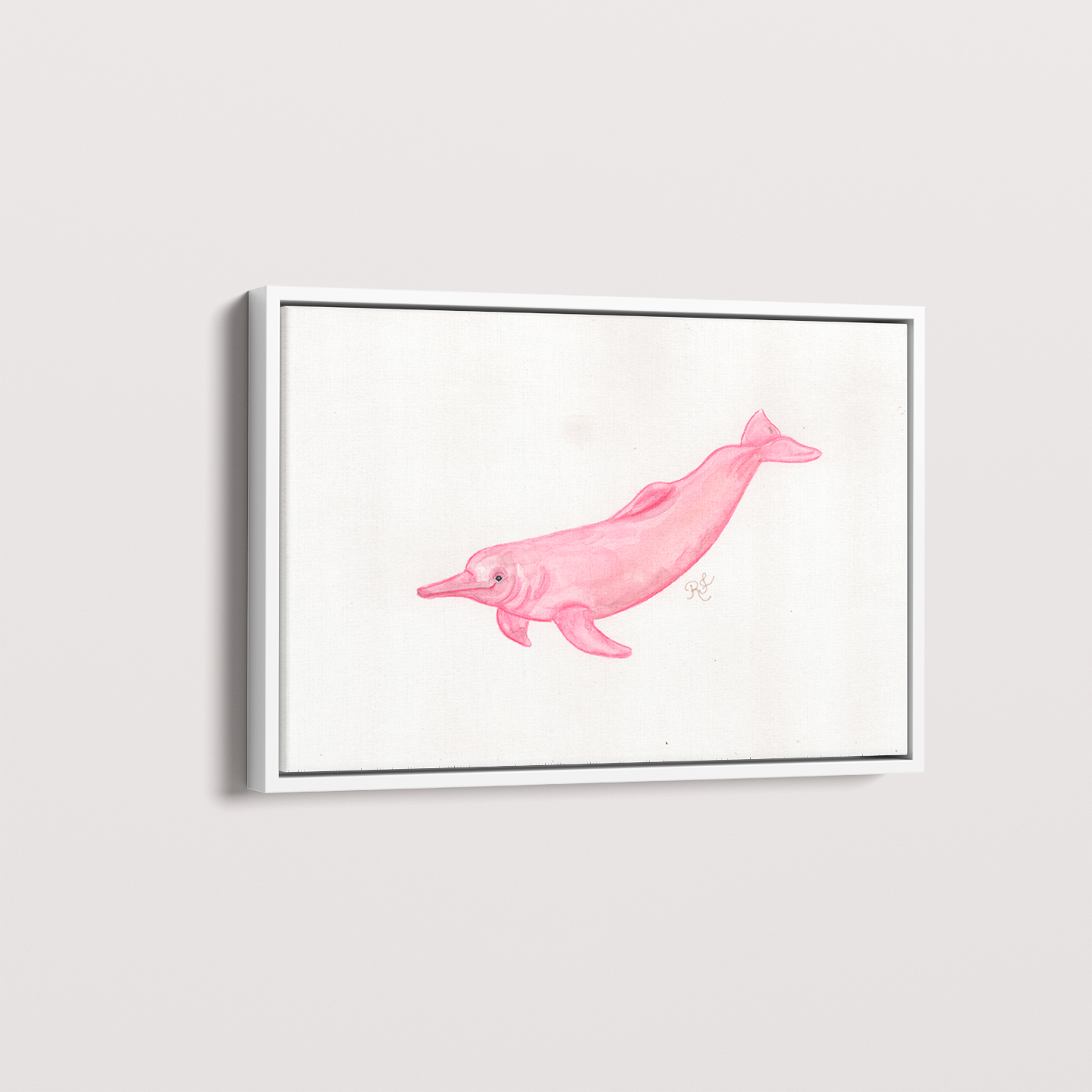 Quadro Boto cor de rosa por Rayana Karoline