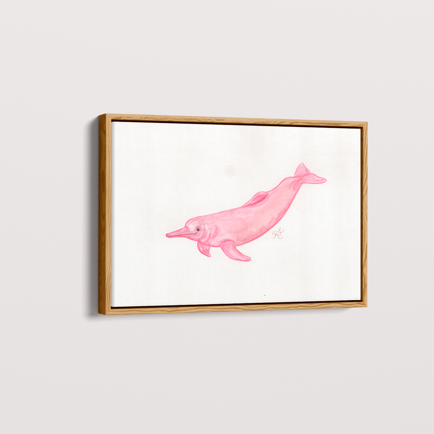 Quadro Boto cor de rosa por Rayana Karoline