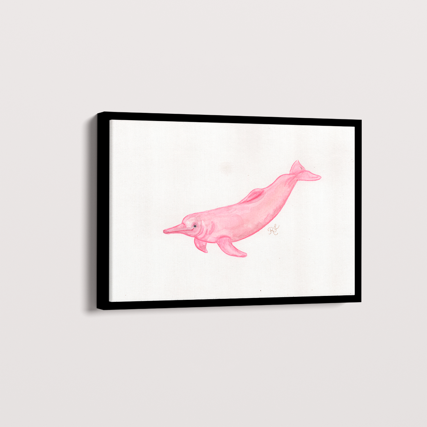 Quadro Boto cor de rosa por Rayana Karoline