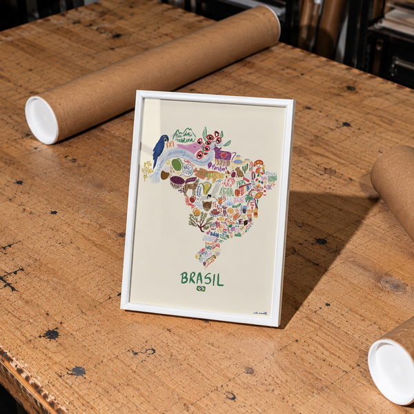 Quadro Brazil por Ela Marte A5