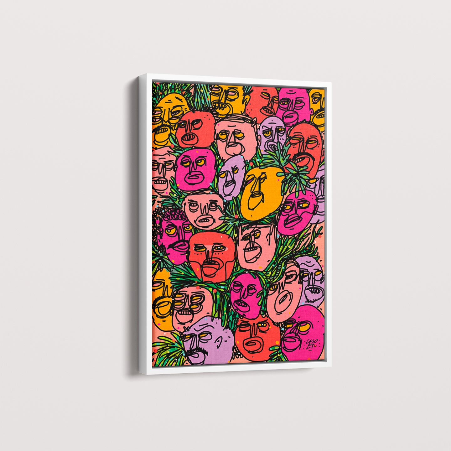 Quadro Caras e Flores por Samuel Choer
