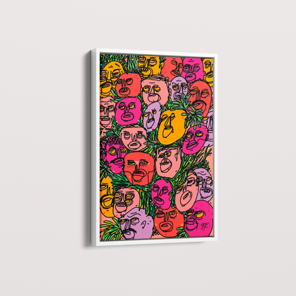 Quadro Caras e Flores por Samuel Choer