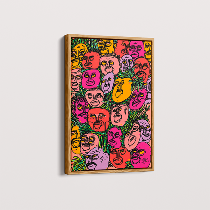 Quadro Caras e Flores por Samuel Choer