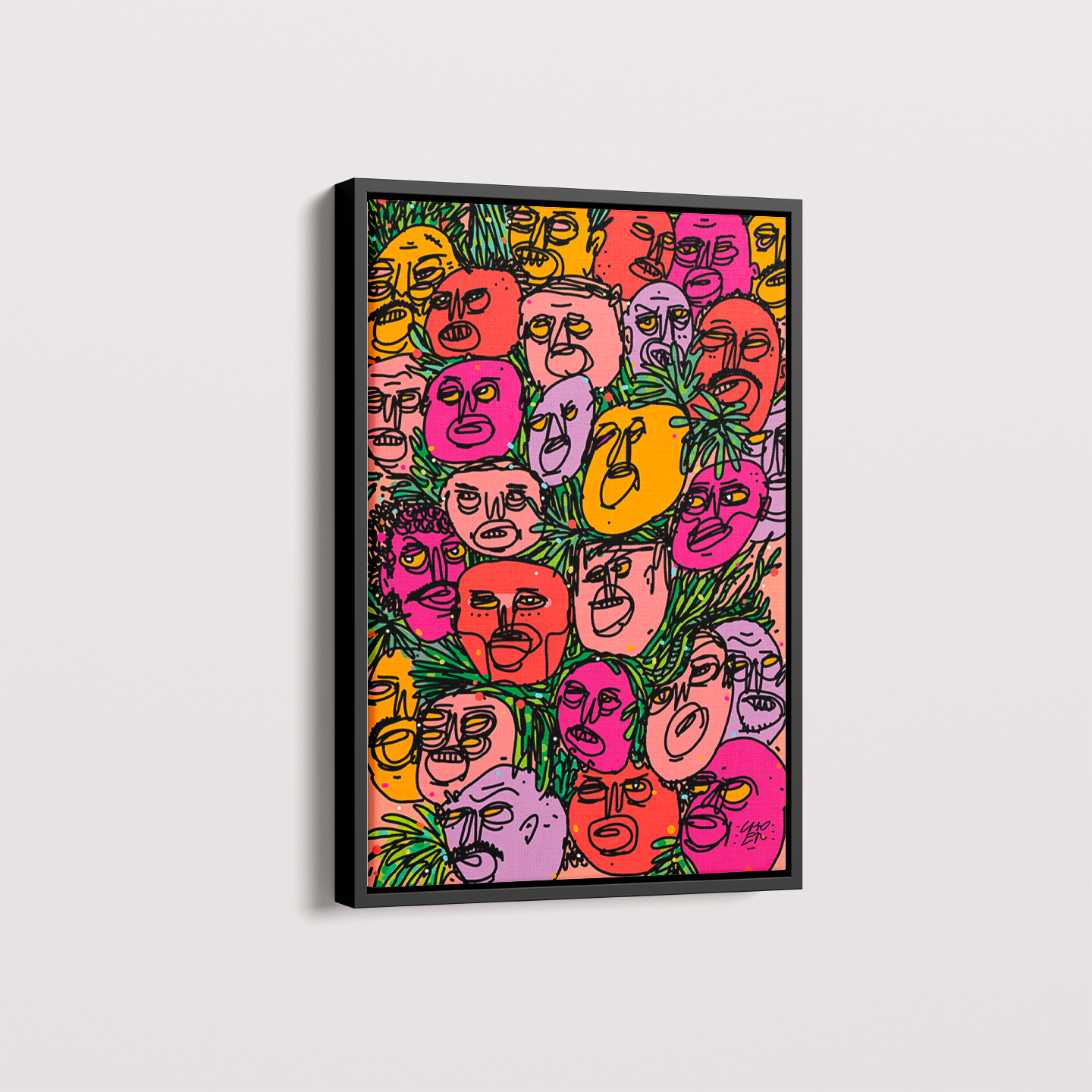 Quadro Caras e Flores por Samuel Choer