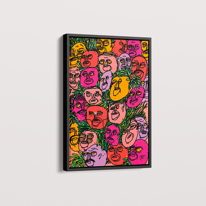 Quadro Caras e Flores por Samuel Choer