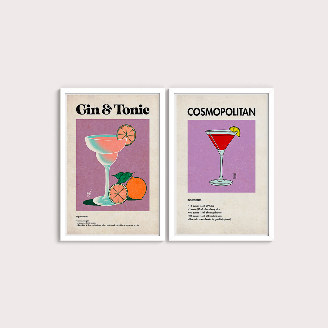 Composição Gin Tonic & Cosmopolitan