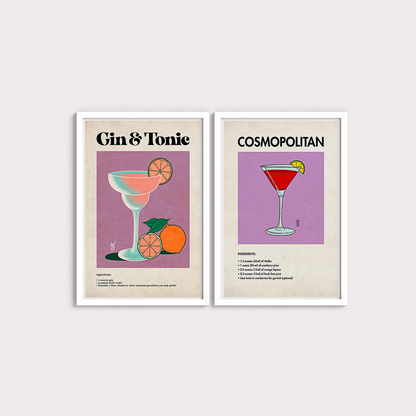 Composição Gin Tonic & Cosmopolitan