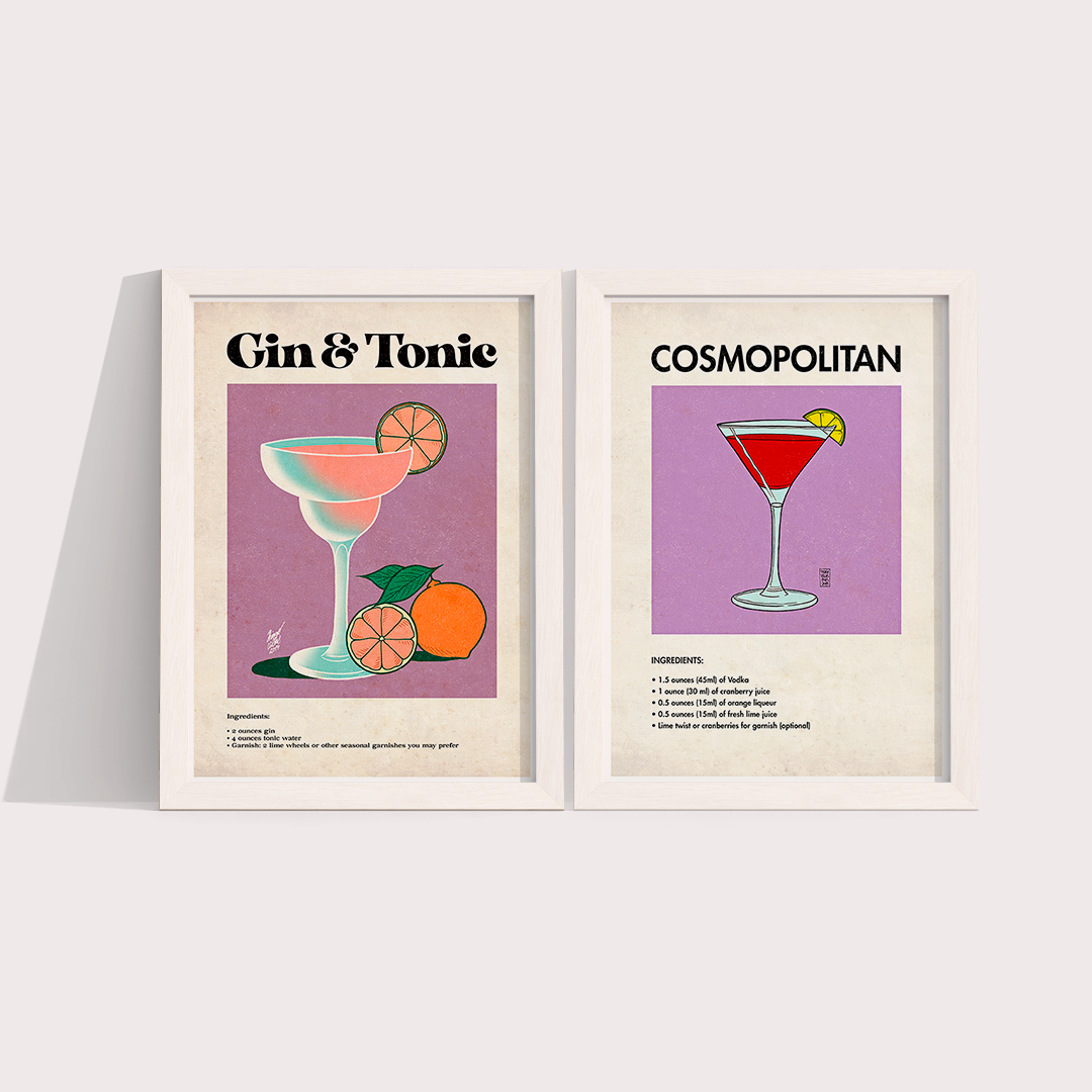 Composição Gin Tonic & Cosmopolitan