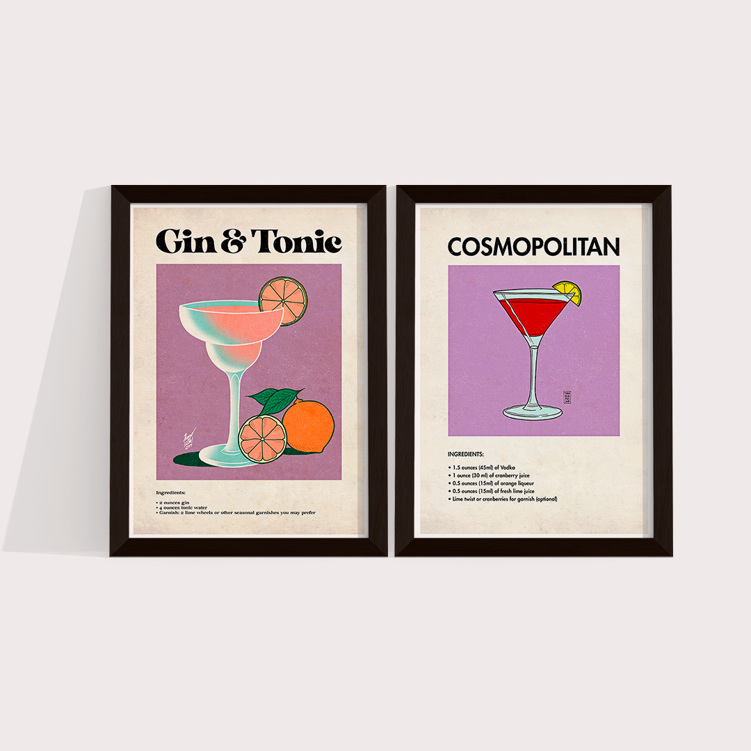 Composição Gin Tonic & Cosmopolitan