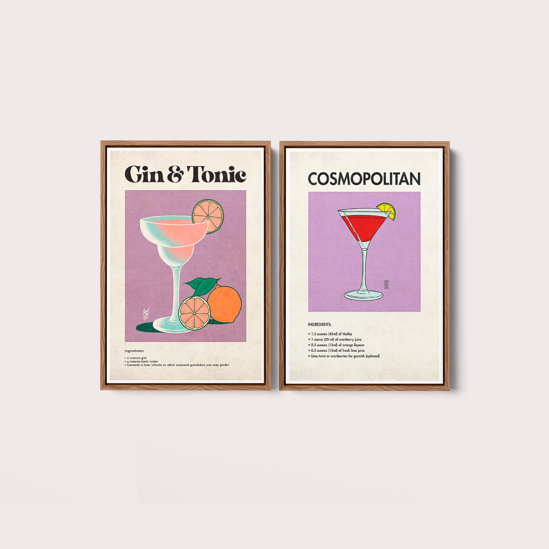 Composição Gin Tonic & Cosmopolitan
