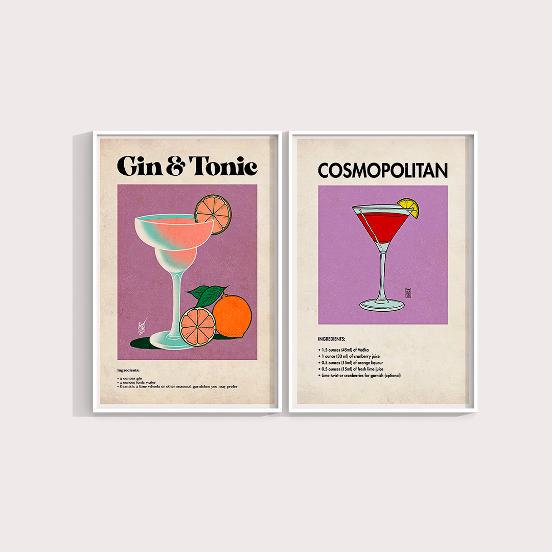 Composição Gin Tonic & Cosmopolitan