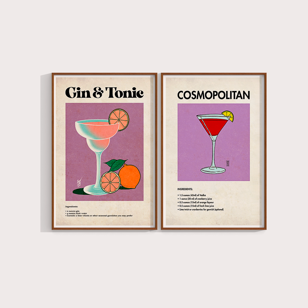 Composição Gin Tonic & Cosmopolitan