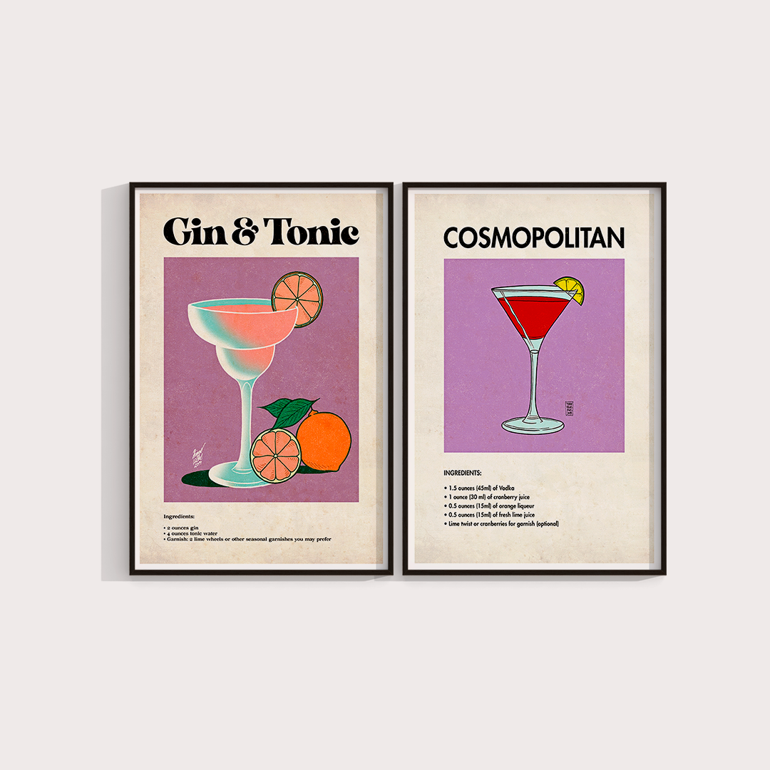 Composição Gin Tonic & Cosmopolitan