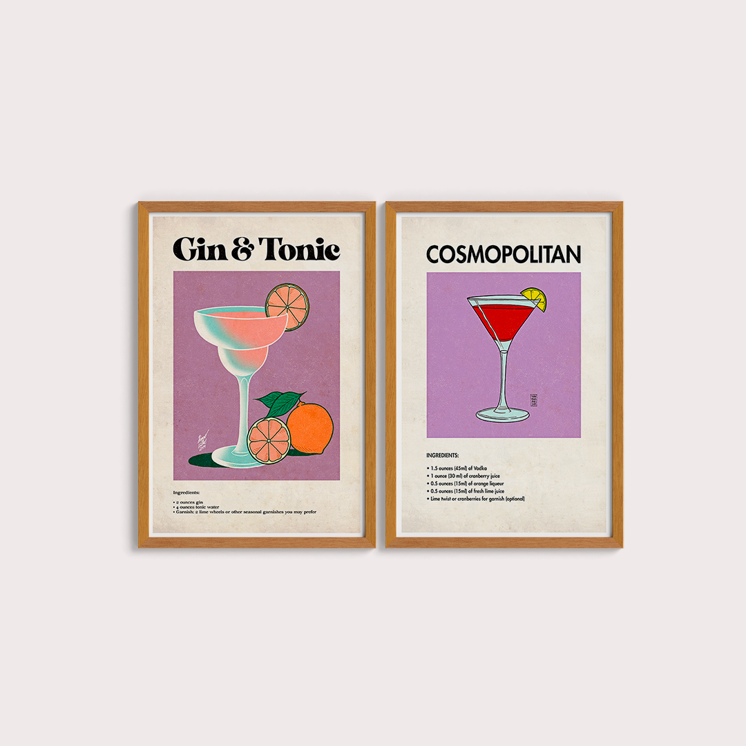 Composição Gin Tonic & Cosmopolitan
