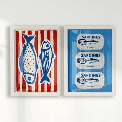 Composição de Quadros Peixes e Sardinhas