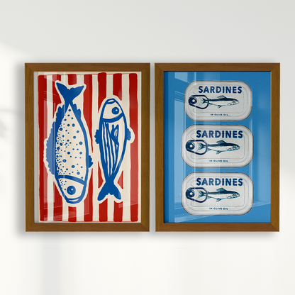 Composição de Quadros Peixes e Sardinhas