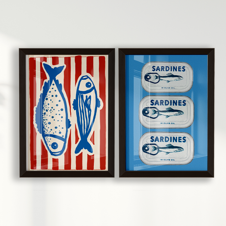 Composição de Quadros Peixes e Sardinhas