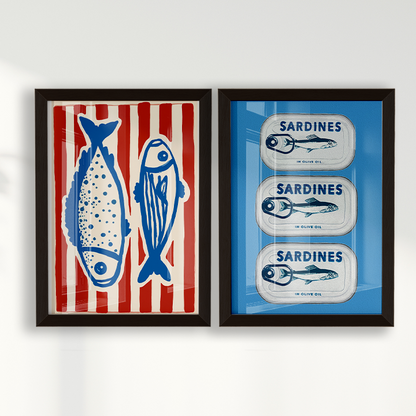 Composição de Quadros Peixes e Sardinhas