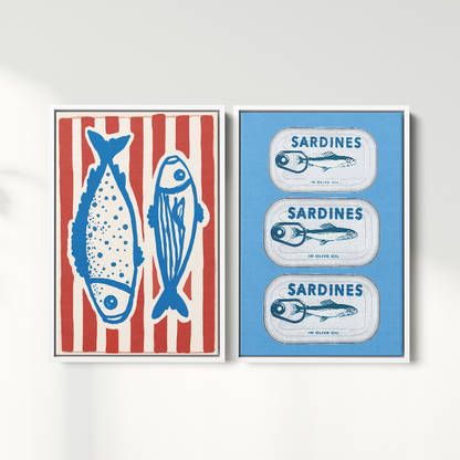 Composição de Quadros Peixes e Sardinhas