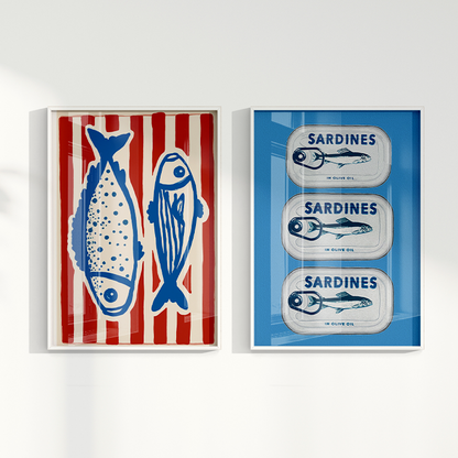 Composição de Quadros Peixes e Sardinhas