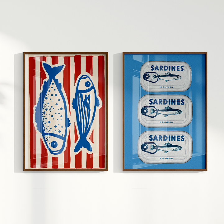 Composição de Quadros Peixes e Sardinhas