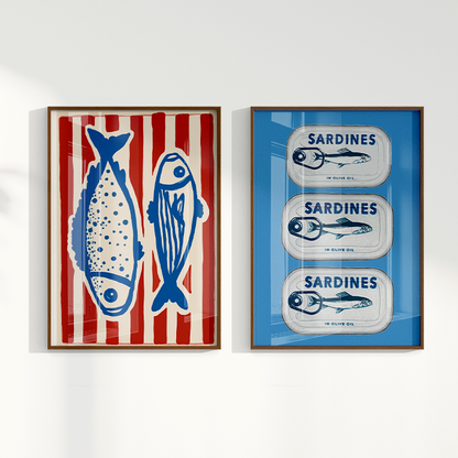 Composição de Quadros Peixes e Sardinhas