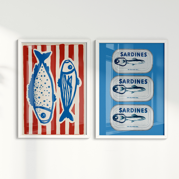 Composição de Quadros Peixes e Sardinhas